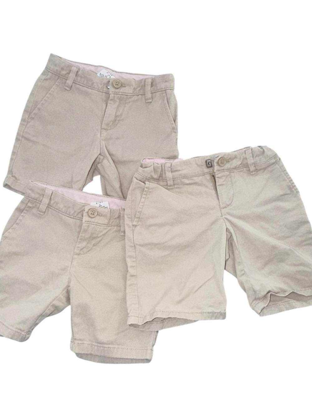 GAP Beige Khaki Shorts Trio for Kids 5 Reg and 2x 6 slim